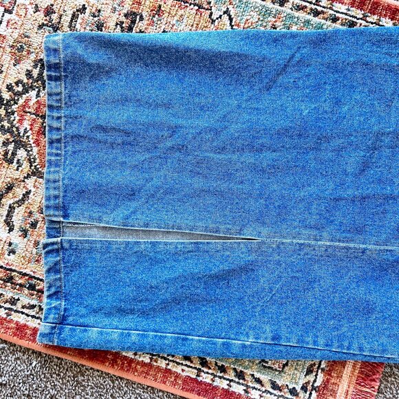 Vintage Maxi Cotton Denim Button Up Skirt - Picture 5 of 6